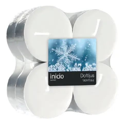 Doftvärmeljus Maxi 10h Snowflake 8-pack