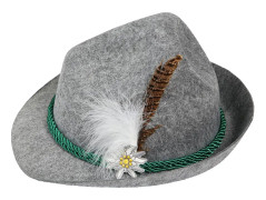 Tyrolerhatt Oktoberfest Deluxe Grå