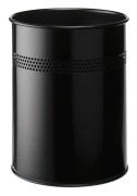 Papperskorg metall 15l svart
