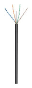 Goobay 57293 Nätverkskabel CAT 6 U/UTP 4 x 2 x 0.25 mm² Svart 100 m