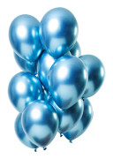 Ballonger Spegeleffekt blue 33 cm 12-pack