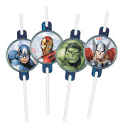 Avengers Sugrör 4-pack