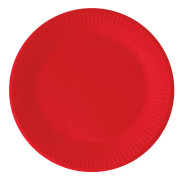 Röda Papptallrikar Solid Color