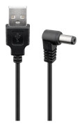 USB till DC-kabel 5,5 x 2,5 mm, 0,5 m