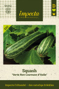 Squash, Verte Non Coureuse d´Italie, Ekologisk - Cucurbita pepo Verte Non Coureuse d'Italie
