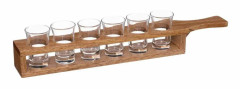 Shotbricka - Glas och Trä - 6 Shotglas