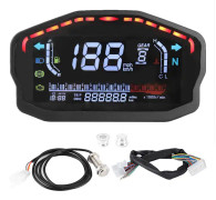 LED LCD Digital Hastighetsmätare Odometer Mätare Motorcykel Varvräknare Instrument Omklädnad Passar för Ducati