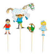 Pippi Långstrump Tårtdekorationer 4-pack