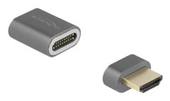 Delock - HDMI-adapter - HDMI hane avtagbart och magnetiskt till HDMI hane - antracit - 8K60 Hz (7680 x 4320) stöd