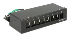 Delock Keystone Desktop Patch Panel - Patch-panel - gagatsvart, RAL 9005 - 8 portar