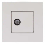 EDB02 CN Coax TV socket ,incl. central plate and cover 9010 Niko ,Telenet /VOO