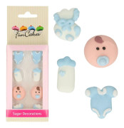Sockerdekoration Baby Blue - FunCakes