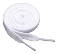 Platta Skosnören, 120 cm - Vit