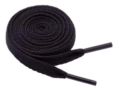 Platta Skosnören, 120 cm - Svart