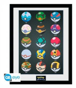 POKEBALLS FRAMED PRINT 30 X 4 (New)