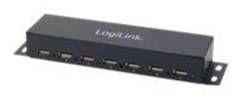 LOGILINK USB-HUB 7-Port metall LED-Anzeige m. Netz