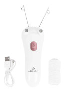 USB-laddningsbar ansiktshårsavlägsnare för kvinnor, Elektrisk skönhets-epilator, Ansiktsavlägsning med tråd, Rakapparat för ansiktet, Ansiktsmassagerare (Roséguld)