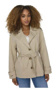 Only Trenchcoat Line Short Beige M Kvinna
