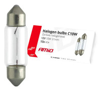 AMiO halogenlampor c10w festoon 31mm 12v 10st.