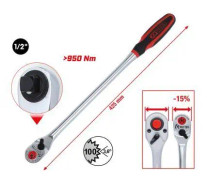 Ks 935.1295 Vändbar spärrhake 1-2'' Monster, lång, 100 tänder Ks Tools