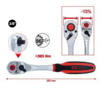 Ks 935.3890 Monster Reversible Ratchet 3-8'', 100 Teeth Ks Tools Gmbh