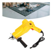 2-i-1 Matta Tufta Maskin Klippt Högen Loop Högen 40 Stygn Per Sekund Tufta Maskin med Justerbart Handtag 100‑240V Orange EU-kontakt