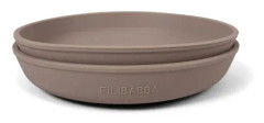 Filibabba Silicone plate 2-pack Warm Grey