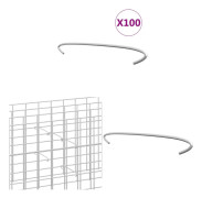 Krokar till gabion 100 st galvaniserat stål 50 cm - Gabionkrok - Gabionkrokar - Home & Living