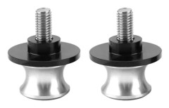 2 st 8 mm Motorcykel CNC Bakstöd Svingarm Spool Sliders Stöd Svingarm Bobbins (Silver)