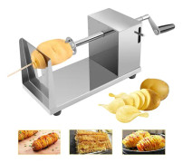 Potatistornmaskin, Rostfritt stål, Spiral potatisskärare för frukt, potatis, tornadochips, gurka eller morötter