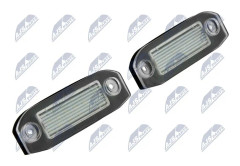 Belysning, registreringsskylt, Tvåsidig - volvo c70 cabriolet ii, s40 ii, s60 ii, v50, xc60 suv i, xc70 ii, xc90 i - OE 30634190, 30753839, 31253006