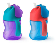 Philips AVENT Sugrörsmuggen Bendy, 200 ml 9 m+, 1-pack sugrörsmugg, Dryckesmugg, 9 månad (er), Multifärg, Uppfällbart lock, Indonesien, 200 ml