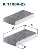 Kupefilter Filtron K 1198A-2x - honda - OE 80292-S7A-003, 80292-S7A-508