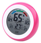 1 st Creative Digital LCD Temperaturtermometer Hygrometer Elektronisk Luftfuktighetsmätare (Röd)