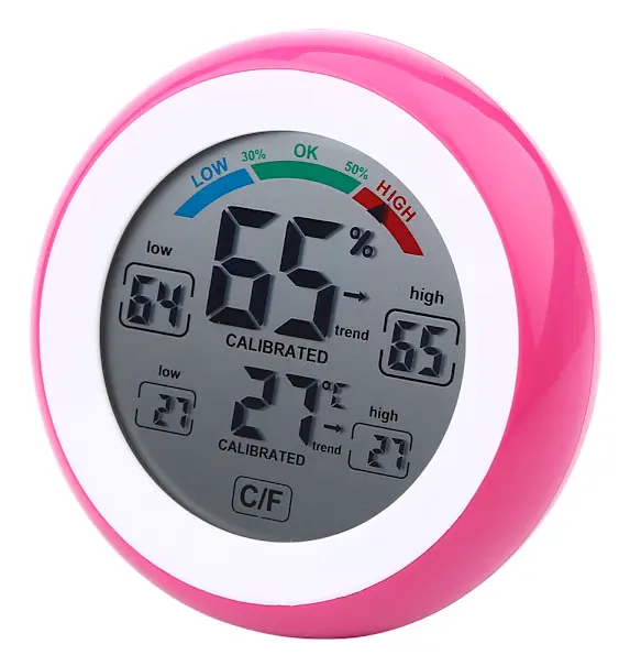 1 st Creative Digital LCD Temperaturtermometer Hygrometer Elektronisk Luftfuktighetsmätare (Röd)
