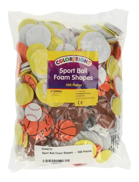 Colorations - Sports Balls Foam Shapes 500 pcs.