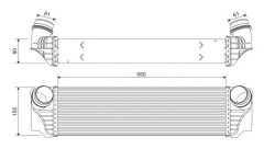 Intercooler - bmw 5 [f10], 5 gran turismo [f07] , 5 touring [f11], 7 [f01, f02, f03, f04] - OE 17 11 7 577 115, 17 11 7 805 629, 17 51 7 577 115