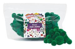 Colorations - Pom Poms Green 100pcs.