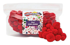Colorations - Pom Poms Red 100pcs.