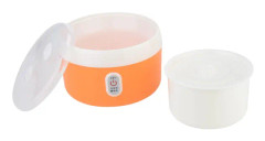 Hushålls Elektrisk Automatisk Yoghurtmaskin DIY Yoghurttillverkare Plast Inre Behållare (Orange)