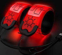 Running Armband 2-pack Running Light for Runners Rechargeable Reflective Running Gear Light Armband High Visibility LED Armband Light Red{YDE}