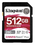 Kingston Canvas React Plus - Flash-minneskort - 512 GB - Video Class V60 / UHS-II U3 / Class10 - SDXC UHS-II