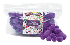Colorations - Pom Poms Purple 100pcs.