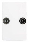 Triax Wall Outlet FM/TV TD 263E White