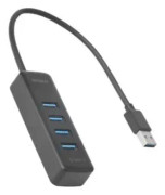 DELTACO - Hubb - 4 x USB - skrivbordsmodell