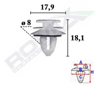 ROMIX C70583 Clip, list