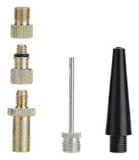 5-pack Ventiladapterset Dunlop Ventiladapter Cykelpump Uppblåsningsnål Munstycke Kit Bilventil