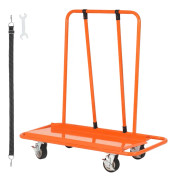 Gipsvagn 3000 LBS, paneldolly med 45,28" x 21,8" däck och 5" svängbara hjul för tunga gipsskivor och väggpaneler.