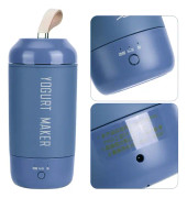 Multifunktionell Full Automatisk Mini Bärbar Yoghurtmaskin USB Laddningsbar Yoghurtmaskin (Blå)