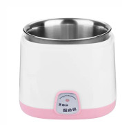 Hushålls Elektrisk Automatisk DIY Yoghurtmaskin Maker Rostfritt Stål Inre Behållare (Rosa)
